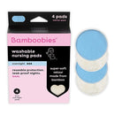 Bamboobies Overnight Nursing Pads, Ultra-Soft Velour, Reusable and Washable for Nightly Use, Leak-Proof Pads for Breastfeeding, 4 Pads by TinyTreasures Baby Boutique