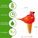 Glass Bird Shaped Plant Watering Ball Glass Automatic Watering Ball Flower Pot Insertion Spike Drip Irrigation Device Watering Ball Irrigation System Plant Enthusiast Gift (Red) by GreenHaven Gardens