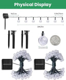 Solar String Lights Outdoor 120 LED 72 Ft Total, Crystal Globe Lights with 8 Lighting Modes, Waterproof Solar Powered Patio Lights for Garden Yard Porch Wedding Party Decor (Green) by GreenHaven Gardens