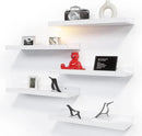RICHER HOUSE 5 Set White Floating Shelves, Wall Mounted Shelves for Wall Decor, Modern Picture Ledge Shelf with Lip for Wall Storage Nursery, Bedroom, Living Room, Bathroom - White by CozyNest Decor