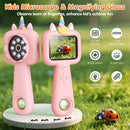 600X Portable Kids Microscope 2.4" Mini Handheld Digital Microscope for Kids - STEM Educational Science Kit Toys for Christmas Birthday Gifts Toys for 3 4 5 6 7 8 9 10 11 12 13 Year Old Girls by TinyTreasures Baby Boutique
