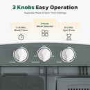 Greenvelly Portable Washing Machine, 16 Lbs Compact Mini Washer and Dryer Combo, Semi-automatic Twin Tub Washer with Drain Pump for Dorms, Apartments, RVs (Grey) by CozyNest Decor