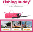 DaddyGoFish Kids Fishing Pole - Rod Reel Combo Tackle Box Starter Set - First Year Small Dock Gear Kit for Boys Girls Toddler Youth Age Beginner Little Children Junior Anglers Older Kids by TinyTreasures Baby Boutique