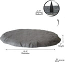 Ei Circular 15.5” Stepping Stones with Ground Stakes - Home or Garden Step Stones for Outdoor Walkway or Pathway Pavers - Resin Material (4, Light Grey Stone) by CozyNest Decor