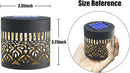 4 Pack Solar Fence Lights Metal Solar Powered Outdoor Wall Deck Step Lights Mandala Theme Waterproof Fence Light for Garden Post Patio Backyard Decor (4 Pack) by CozyNest Decor