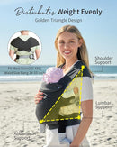 GROWNSY Baby Carrier Newborn to Toddler, Cozy Baby Wraps Carrier, Ergonomic Baby Carrier with Head Support, Deep Gray by TinyTreasures Baby Boutique