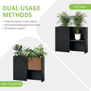 Planter Box Outdoor 38"W x 10.2"D x 30"H- Tall Rectangular Planters for Outdoor Patio/Porch, All-Weather with Anti-dumping Kit, Durable Galvanized Steel, Modern Design for Plants, Flower,Garden by CozyNest Decor