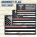 FLAGWIX American Flag-Nurse Flag Thin Red Line Nurse Grommet Flag TRN1388GFv1, 3x5 ft., No Flag Pole Rings-USA Heavy Duty Flags Canvas Cotton-Durable Indoor Outdoor Flag by GreenHaven Gardens