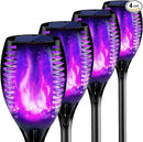 4PCs Halloween Solar Torch Lights Outdoor, 43in 96 LED, Waterproof Landscape Garden Pathway Light with Purple Vivid Dancing Flickering Flames, Auto On/Off Dusk to Dawn for Halloween Lights Decoration by GreenHaven Gardens