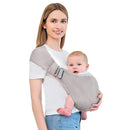 Baby Sling Carrier,Baby Carrier Newborn to Toddler,Toddler Carrier,Portable Lightweight & Spreadable Shoulder Straps (Light Grey) by TinyTreasures Baby Boutique