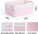 Large Storage Baskets for Shelves, Closet Organizers Bins for Clothes Blanket Towels, Baby Nursery, Toy Baskets Box, Woven Rope Baskets, 17 x 13 x 7.5”, 3 Packs Woven Pink by TinyTreasures Baby Boutique