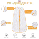 Baby Sleep Sack 2-4 T Baby Wearable Blanket 100% Organic Cotton 0.5 TOG Toddler Sleep Sacks 2- Way Zipper Soft 4 Layers 2T 3T 4T Goose by TinyTreasures Baby Boutique