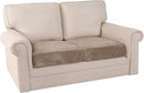PrinceDeco Velvet Sofa Cushion Covers, Stretch Couch Cushion Covers for Individual Seat Couch Slipcover Sets Furniture Protector for Loveseat Sofa Cushion Width Up to 29.5", Taupe by CozyNest Decor