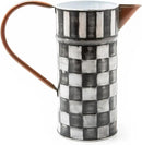 MACKENZIE-CHILDS Watering Can, Outdoor Galvanized Watering Can, Black-and-White Check It Out by GreenHaven Gardens