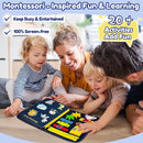 Qizfun Busy Board Book Montessori Toys for 1 2 3 4 Year Old, Boy Birthday Gifts, Educational Sensory Learning Toys for Toddlers 1-3, Car Airplane Travel Activities for Kids Ages 2-4 Year Old by TinyTreasures Baby Boutique