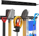 Garage Garden Tool Organizer Wall Mount, Heavy Duty Garage Tool Storage Rack 48 Inches, Max Load 330lb - Shovel, Rake, Folding Chair, Weed Eater Storage by GreenHaven Gardens