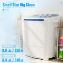 Pataku Portable Washing Machine, Compact Twin Tub Mini Washing Machine, 17.6 LBS Washer and Dryer Combo with Soaking Function, Semi-Automatic for Apartment, Dorms, RVs, Camping (White & Blue) by CozyNest Decor
