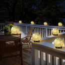 Solar Garden Lights Outdoor Waterproof, 6 Pack LEDs Cracked Glass Ball Light, Ground Landscape Garden Decor, Solar Globe Decorative for Pathway/Patio/Lawn/Yard (Warm White, 3.9") by GreenHaven Gardens