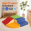 4-Piece Soft PU Leather Toddlers Climbing Toys, Foam Climbing Blocks for Toddlers, Baby Play Set Foam Climb Structures for Toddler 3+, Indoor Crawl Activity Play Gym by TinyTreasures Baby Boutique