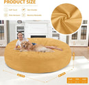 7FT Bean Bag Chair, Large Bean Bag Chairs with Memory Foam Filled, Fluffy Beanbag Sofa with Dutch Velvet Cover, Round BeanBag Chairs for Living Room, Playroom - Mustard by TinyTreasures Baby Boutique