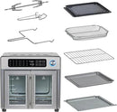 Emeril Lagasse Extra Large French Door Air Fryer Toaster Oven Combo, 24 Cooking Functions and Digital Controls, 7 Accessories Included, Stainless Steel Finish, 26QT Capacity by CozyNest Decor