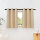 NICETOWN Beige Room Darkening Curtains Blackout 40 inch Curtains for Kitchen, Grommet Solid Window Treatments Sound Reducing for Bedroom, 2 Panels, W37 x L40, 2 Panels by TinyTreasures Baby Boutique