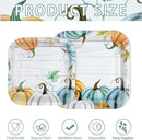 Grencian 200Pcs Fall Plates and Napkins Square Blue Pumpkins Plate Thanksgiving Paper Plates Pumpkin Wood Grain Dinnerware for Baby Shower Fall Harvest Family Thanksgiving Party Decorations, Serves 50 by CozyNest Decor