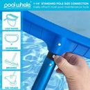 POOLWHALE Premium 15 Foot Telescopic Swimming Pool Pole, Adjustable 3 Piece Extendable Pool Cleaning Pole, Blue Anodized Aluminum - for Skimmer Nets, Vacuum Heads and Brushes by GreenHaven Gardens