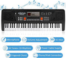 M SANMERSEN Piano for Kids with Microphone, Keyboard Piano for Beginners Electronic Keyboard 61 Keys with Dual Speakers/LED Display/AUX-in Jack/Music Stand Piano Toys for Boys Girls Ages 3-12 by TinyTreasures Baby Boutique