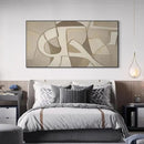 SIGNWIN 24"x46" Extra Large Framed Wall Art Neutral Abstract Geometric in Mid-Century Style, Retro-Inspired Design for Home Living Room Bedroom Decor (Frame Assembly Required) by CozyNest Decor