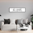 Be Still And Know That I Am God: Christian Bible Verse Wall Art Framed Scripture Sign Farmhouse Entryway Wall Hanging Plaque Religious Decor For Living Room Bedroom 12"X40" by CozyNest Decor