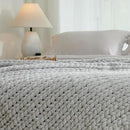 Esterra Chunky Knit Throw Blanket Newly Upgraded Heavy Tighter Version, Handmade Chenille Throw Super Soft, Thick Yarn Cable Knit Crochet Throw Blanket for Couch Bed Sofa (50"x60" Light Grey) by CozyNest Decor
