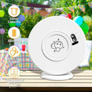 Bubble Machine Automatic LED Lights Bubble Blower for Kids Rechargeable Portable Bubble Maker Auto Rotating 90°/360° Outdoor Birthday Party Wedding (Led White) by TinyTreasures Baby Boutique