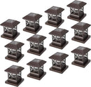 TWINSLUXES Fence Post Cap Light, LED Solar Lights for Deck Posts, Solar Post Caps Light Outdoor for 3.5x3.5/4x4/5x5 Posts, Wood or Vinyl Fence Deck Post, Warm Light (Brown) by GreenHaven Gardens