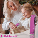 Koogel Kids Harmonica Set, Pink and Blue 10 Hole Distonic Harmonica Key of C Music Instruments for Beginners by TinyTreasures Baby Boutique
