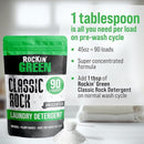 Rockin' Green Classic Rock Laundry Detergent Powder (90 Loads) - All Natural Laundry Detergent - Sensitive Skin Laundry Powder (Unscented) by TinyTreasures Baby Boutique