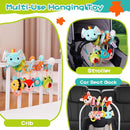 Koty Car Seat Toys, Cute Elephant Car Seat Toys for Babies 0-6 Months Boy, Stroller Toys with Crinkle, Teether, Music Box, Rattle, BB Squeaker for 0 3 6 9 12 Months Babies Infant Boys Girls Gifts by TinyTreasures Baby Boutique