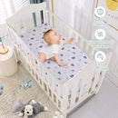 Wowelife Mini Crib Bedding Set for Boys, Premium 3-Piece Elephant Baby Bedding Set Elephant, Baby Nursery Comforter Bed Set with Crib Comforter, Skirt and Sheet, Gray by TinyTreasures Baby Boutique