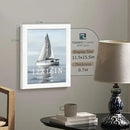 12x16 Picture Frame 3 pk - White Woodgrain, HD Tempered Glass, Wall Gallery Photo Frame by CozyNest Decor