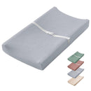 Blissful Diary Muslin Baby Changing Pad with Waterproof Lining Foam, Diaper Changing Table Pad with Cover for Dressers (Gray, Rectangular) by TinyTreasures Baby Boutique
