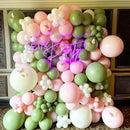 Sage Green Pink Balloons 12 Inch Olive Green Pastel Pink Ivory Metallic Gold Latex Balloon for Boho Baby in Bloom Fairy Floral Wildflower Tea Safari Jungle Baby Shower Birthday Party Decoration by CozyNest Decor