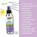 YAYA ORGANICS Baby Bug BAN – All-Natural, Proven Effective Repellent for Babies, Kids and Sensitive Skin (4 Ounce Spray, 2-Pack) by TinyTreasures Baby Boutique