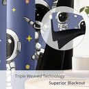 Kids Space Astronaut Blackout Curtains - 100% Blackout, Thermal Insulated, Noise Reducing, Perfect for Kids Room and Nursery, 2 Panels (Spacewalk Buddies, W52×L63) by TinyTreasures Baby Boutique