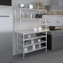 AmGood Stainless Steel Double-Tier Shelf | Work Table Overshelf | NSF Certified | Fits Over Tables | Many (48 in. Long x 18 in. Deep) by CozyNest Decor