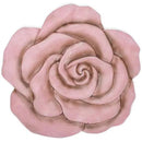NAT & Jules Rose Flower Shaped Dimensional Indoor Outdoor 12 inch Cast Resin Decorative Garden Stepping Stone, Patio, Walkway Sculpture Yard Art, Pink by CozyNest Decor