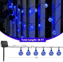 Brightown Solar String Lights - 60 Led, 35.6 Feet Crystal Globe Lights with 8 Modes, Waterproof, Solar Powered for Outdoor Garden Yard Porch Wedding Party Decor Halloween (Blue) by GreenHaven Gardens