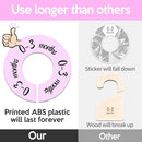 Pro Goleem Baby Closet Dividers Pink Baby Closet Organizer for Nursery Baby Clothes Size Age Dividers Fits 1.5" Rod 6 PCS by TinyTreasures Baby Boutique