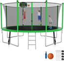 SKYUP Tranpoline 1500LBS 16 15 14 12 10 8 FT Tranpoline for 7-10 Kids and Adults, Windproof Outdoor Tranpoline with Enclosure Net, Basketball Hoop, Easy to Install & Last Long - ASTM Approved by TinyTreasures Baby Boutique