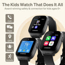 JrTrack 5 Kids Smart Watch by Cosmo | Best Kid-Safe Phone Watch | Precision Real-Time GPS Tracking | Call, Text, Activity, School Settings | Spotify Music | Parental Controls | SOS & Safety Alerts by TinyTreasures Baby Boutique