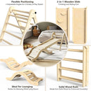 Pikler Triangle Set 7in1 Toddler Climbing Toys Indoor Foldable Baby Climbing Toys Wooden Montessori Climbing Set with Arch, Ramp, Ladder for 1-3 Years, Jungle Gym for Kids (Natural) by TinyTreasures Baby Boutique